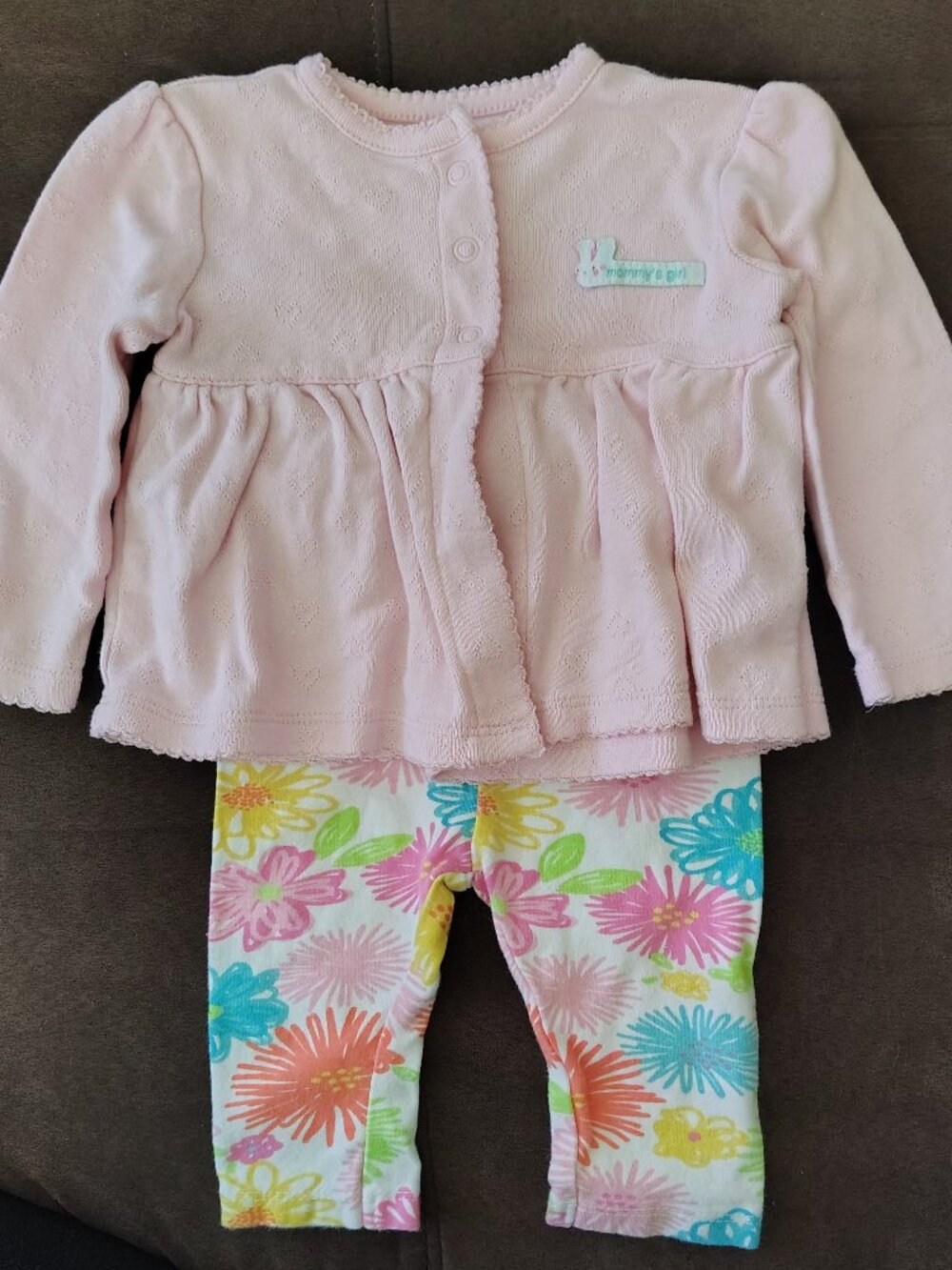 Girls Outfit L/S Shirt w/ Leggings Size 3-6 Months